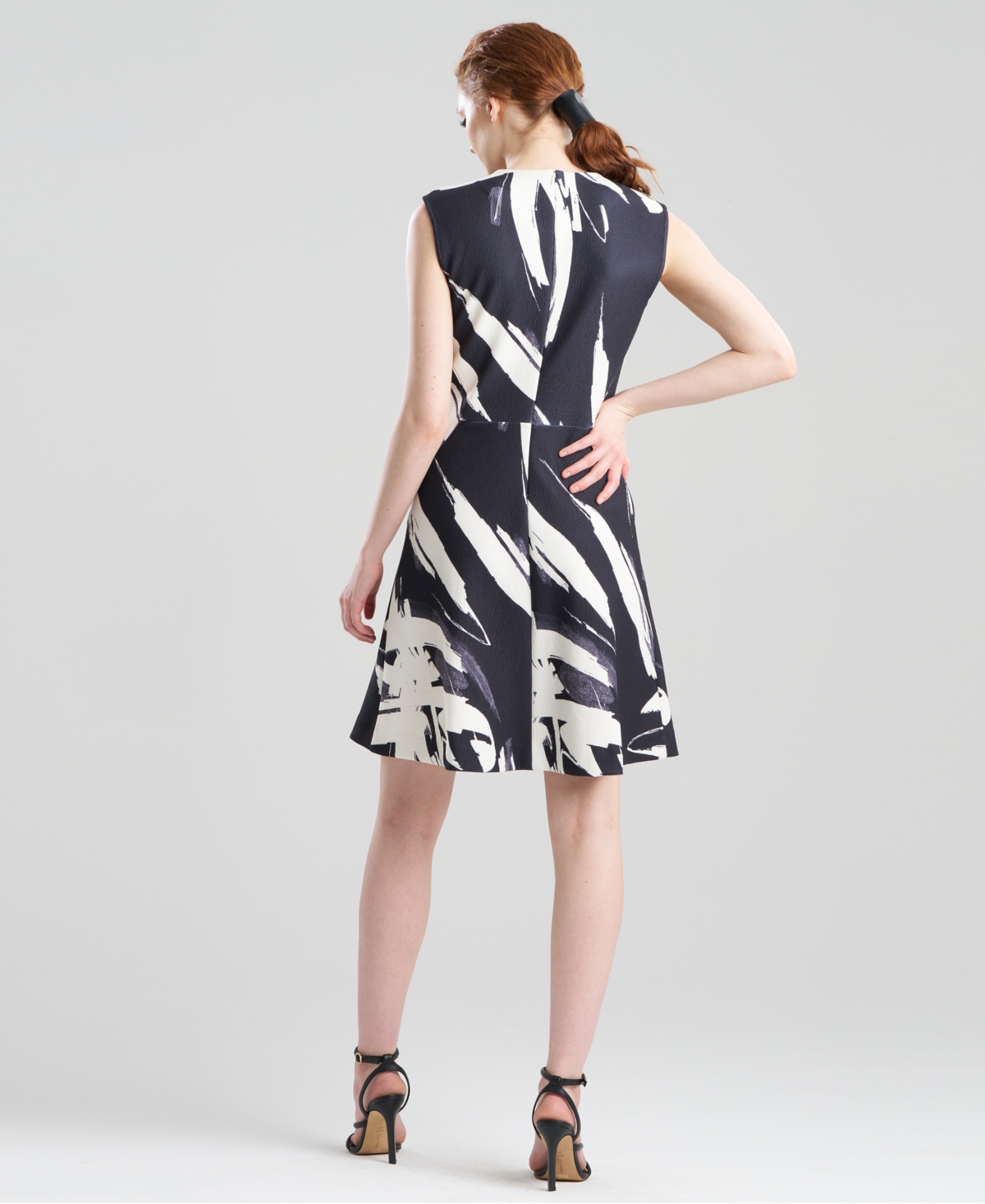Natori Women's Calligraphy Print Scuba Crepe Dress In Black