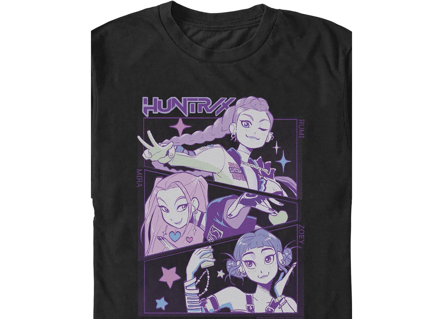 Men's K-Pop Demon Hunters Huntrix Group Panels T-Shirt