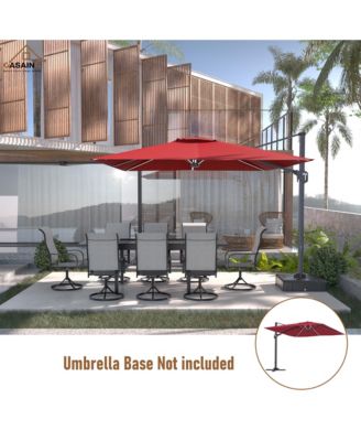 11 FT Square Cantilever Patio Umbrella without Base