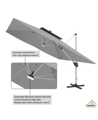 11 FT Square Double Top Patio Umbrella