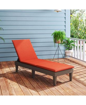 Patio Lounge Chair Recliner Chair with 3-Position Adjustable Backrest & Cushion