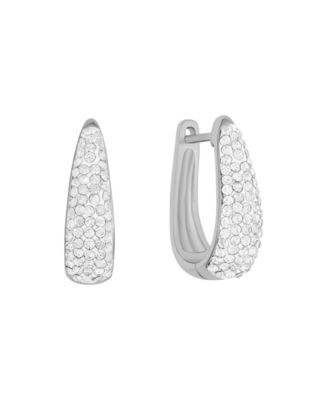 Crystal Hinge Hoop Earrings