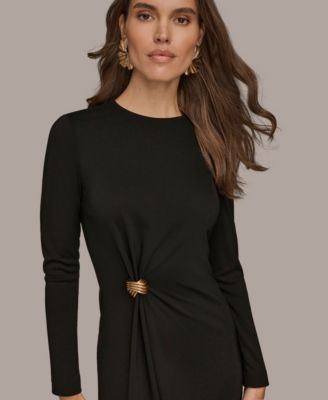 Women's Ribbed Knot Hardware Dress