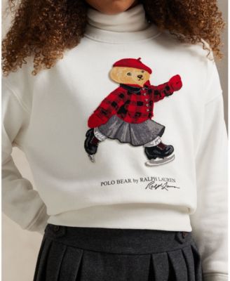 Girls' 7-16 Polo Bear Boxy Sweatshirt
