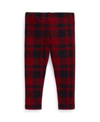Girls' 2T-6X Elastic Plaid Leggings