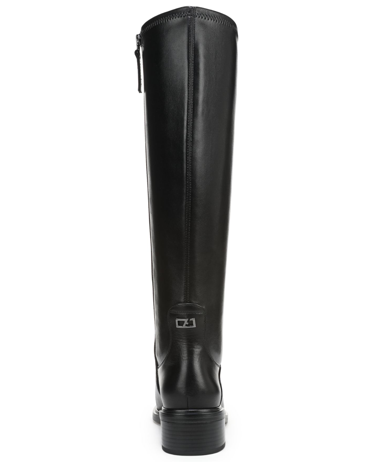 Женские ботинки Franco Sarto Gisella Square Toe Zip Tall Boots, Regular & Wide Calf, цвет: Чёрный кожаный — фото 4