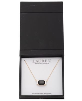 Glass Stone Pendant Necklace