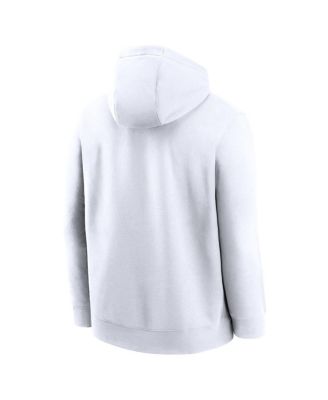 Men's White Oklahoma Sooners Legacy Logo Club Fleece Pullover Hoodie