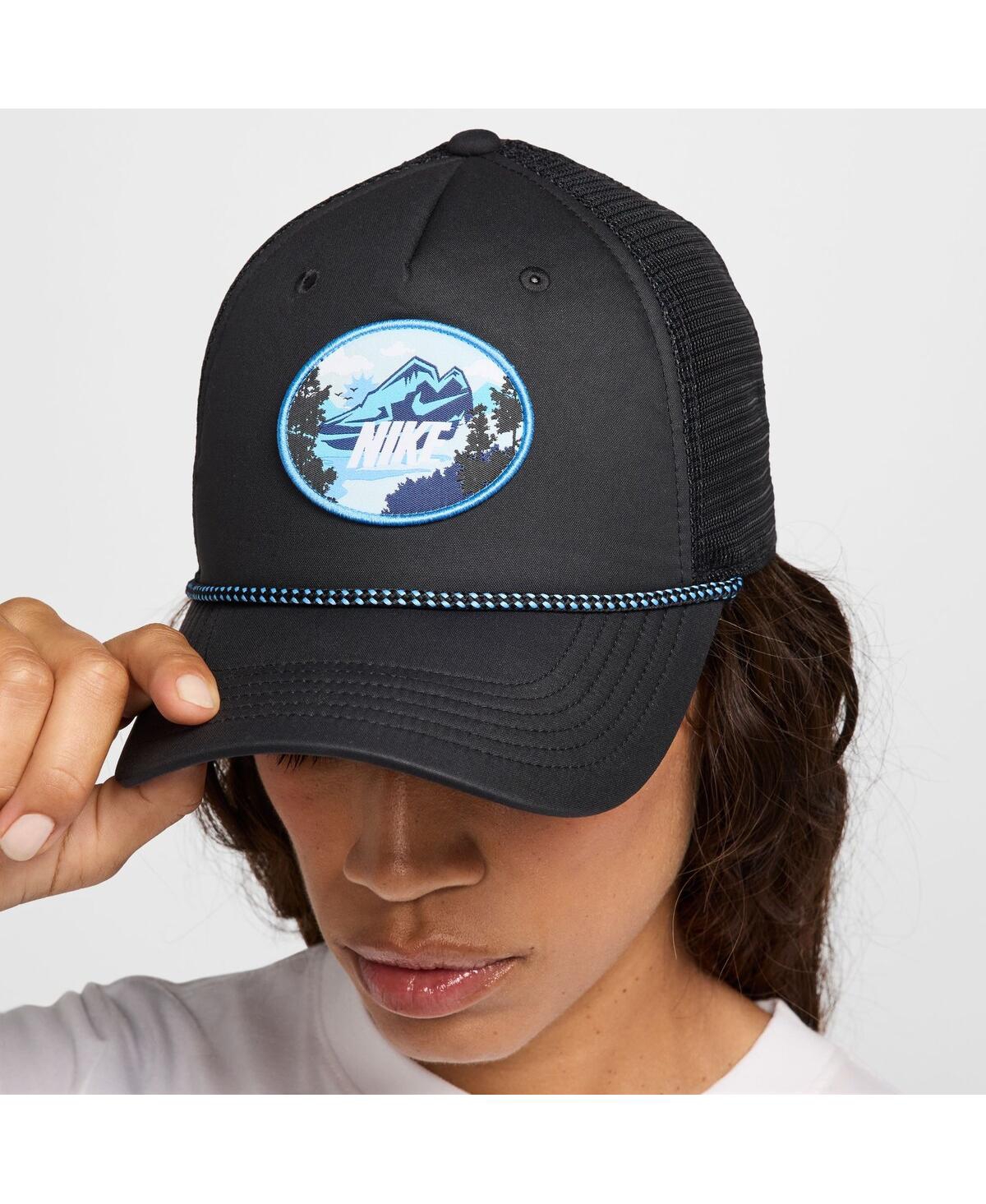 Nike Men's And Women'sblack Rise Trucker Adjustable Hat In Black