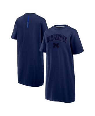 Fanatics - Women's Navy Michigan Wolverines Elements Go Tri-Blend T-Shirt Dress