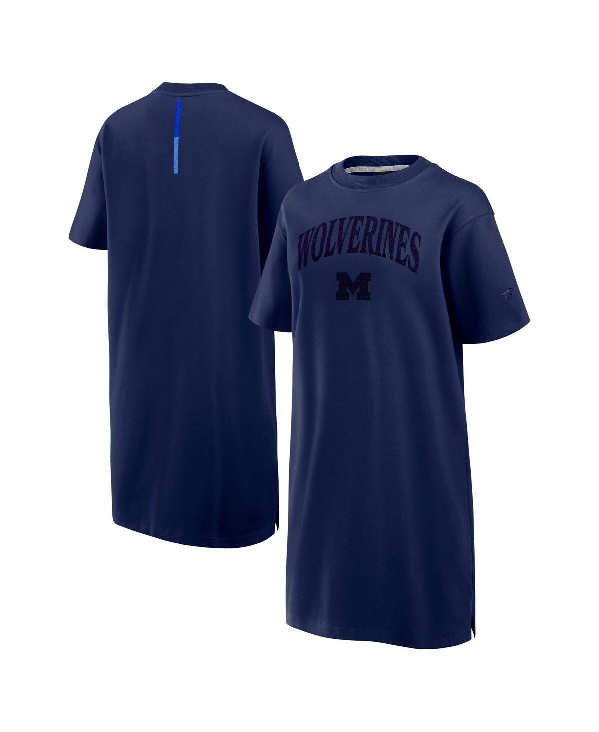 Fanatics WoFanatics Men'sNavy Michigan Wolverines Elements Go Tri-Blend T-Shirt Dress