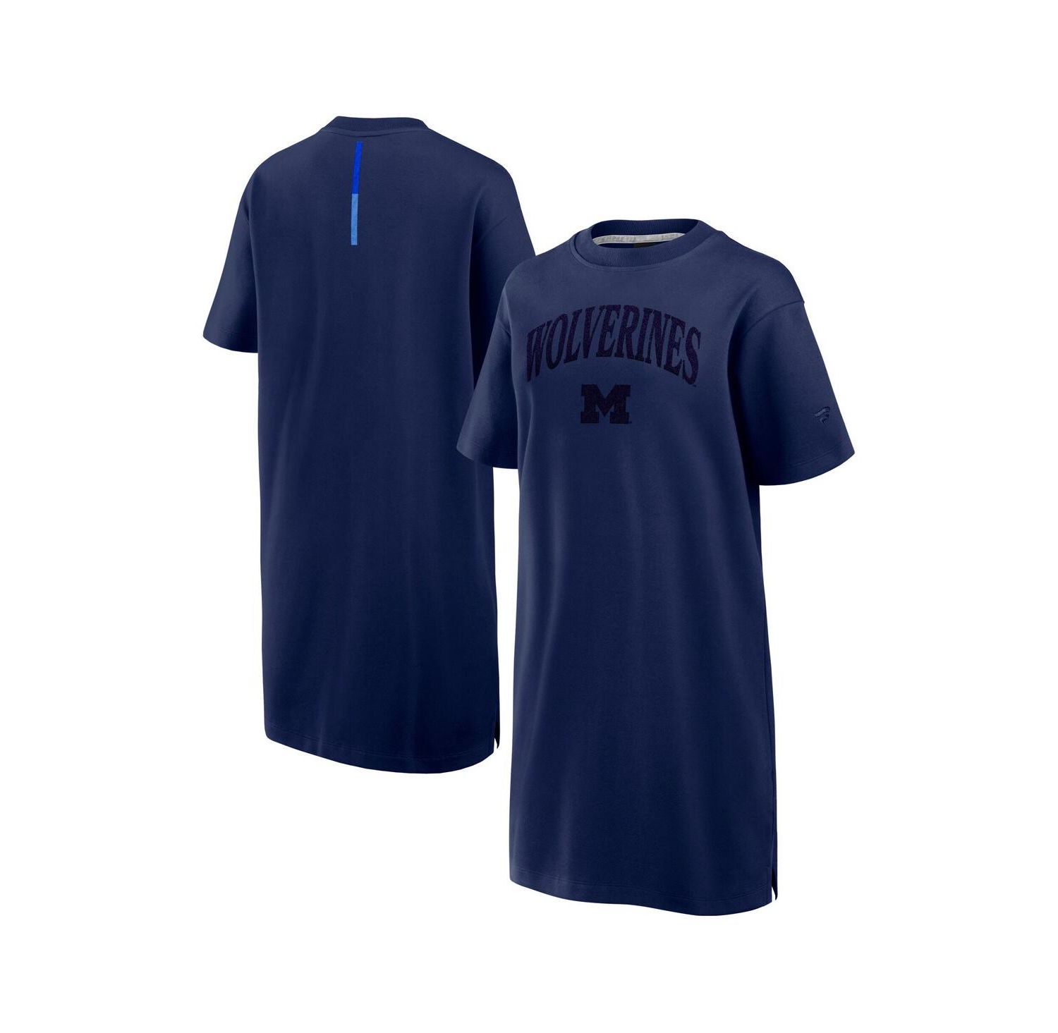 Women's Navy Michigan Wolverines Elements Go Tri-Blend T-Shirt Dress