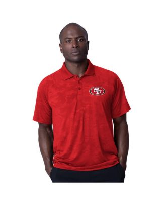 MSX by Michael Strahan - Men's Scarlet San Francisco 49ers Baseline Raglan Polo