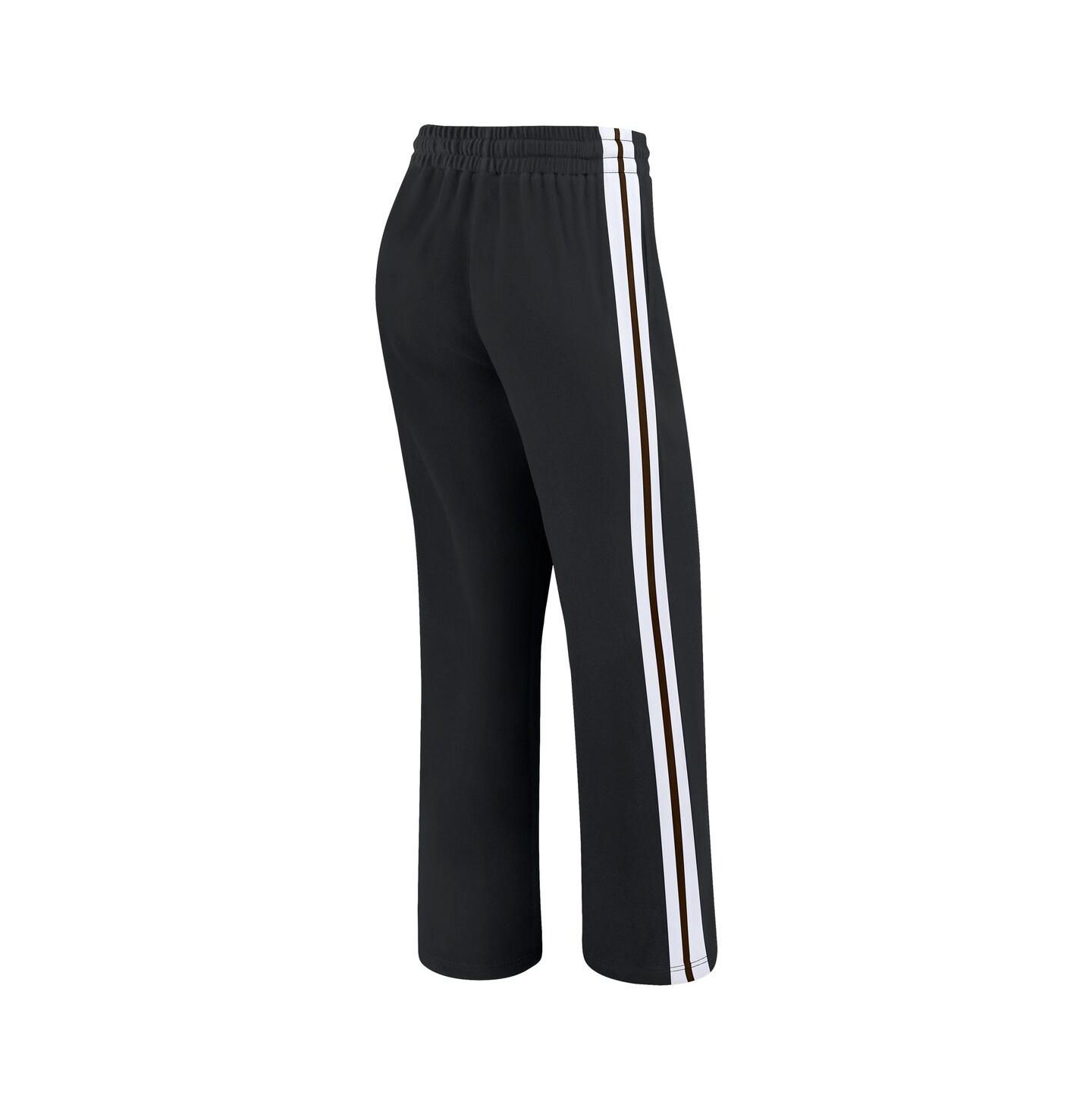 Женские брюки WEAR by Erin Andrews Black Cleveland Browns Color Block Straight Leg — фото 3