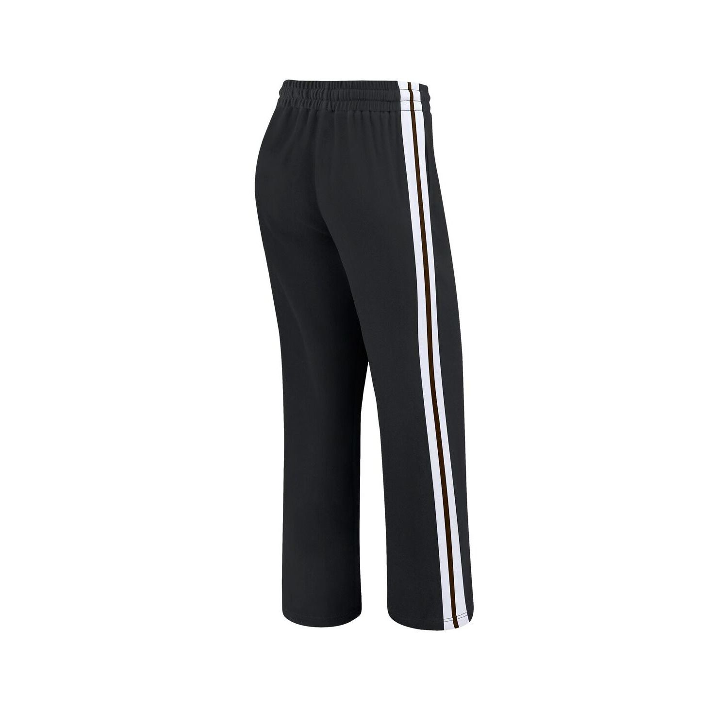 Women's Black Cleveland Browns Color Block Straight Leg Pants