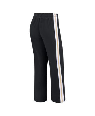 Women's Black New Orleans Saints Color Block Straight Leg Pants
