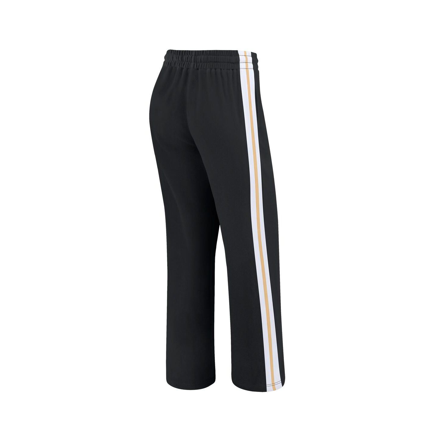 Женские брюки WEAR by Erin Andrews Black New Orleans Saints Color Block Straight Leg — фото 3