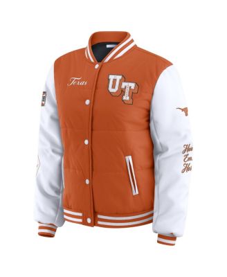 Women's Burnt Orange Texas Longhorns Varsity Puffer Jacket
