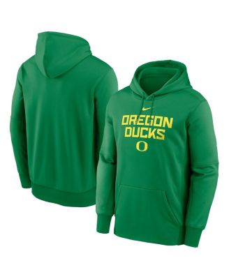 Nike - Men's Green Oregon Ducks Team Stacked Performance Pullover Hoodie
