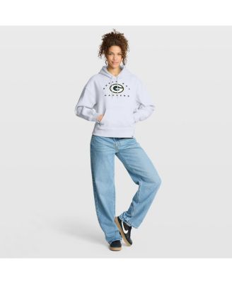 Women's White Green Bay Packers Eligible Receiver Legacy Pullover Hoodie