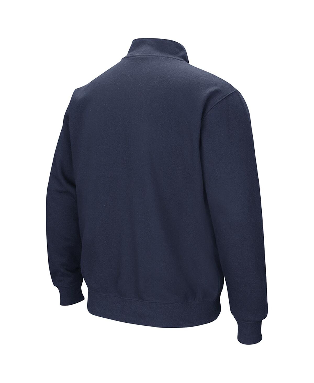 Colosseum Men's Navy Montana State Bobcats Tortugasâ Quarter-zip Pullover Sweatshirt In Blue