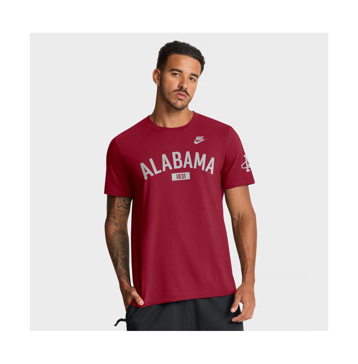 Мужская футболка Nike Crimson Alabama Crimson Tide Legacy Arch — фото 1
