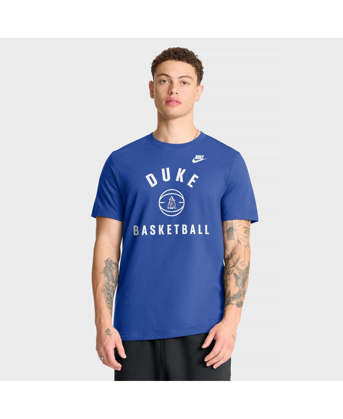 Nike Men's Royal Duke Blue Devils Basketball Legacy Arch T-shirt In Blue