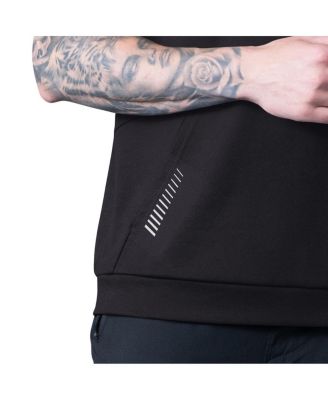 Men's Black Las Vegas Raiders Tri-Blend Rebound Sleeveless Hoodie