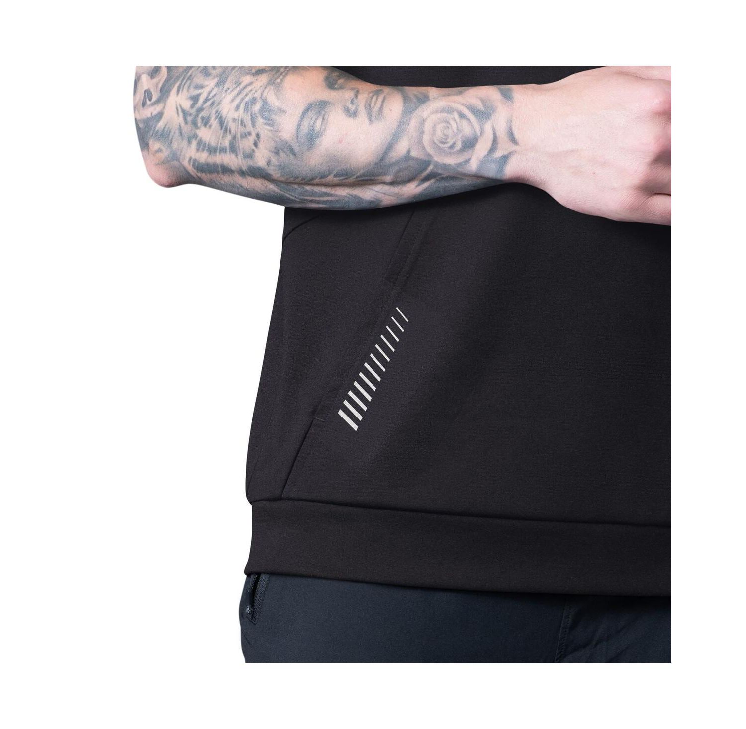 Men's Black Las Vegas Raiders Tri-Blend Rebound Sleeveless Hoodie