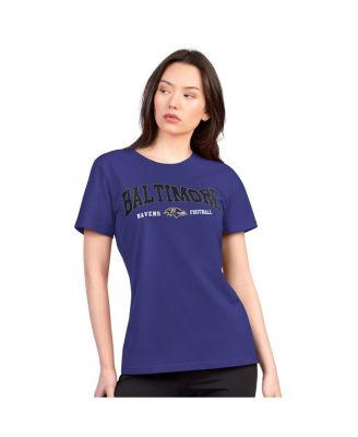 G-III 4Her by Carl Banks - Women's Purple Baltimore Ravens Super-Slim Lightweight Winning Crew T-Shirt