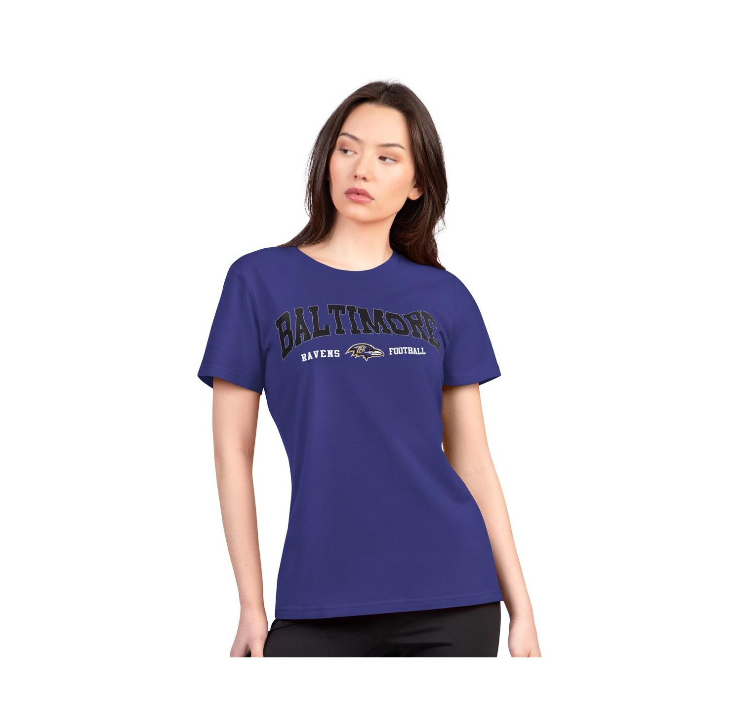 Women's Purple Baltimore Ravens Super-Slim Lightweight Winning Crew T-Shirt