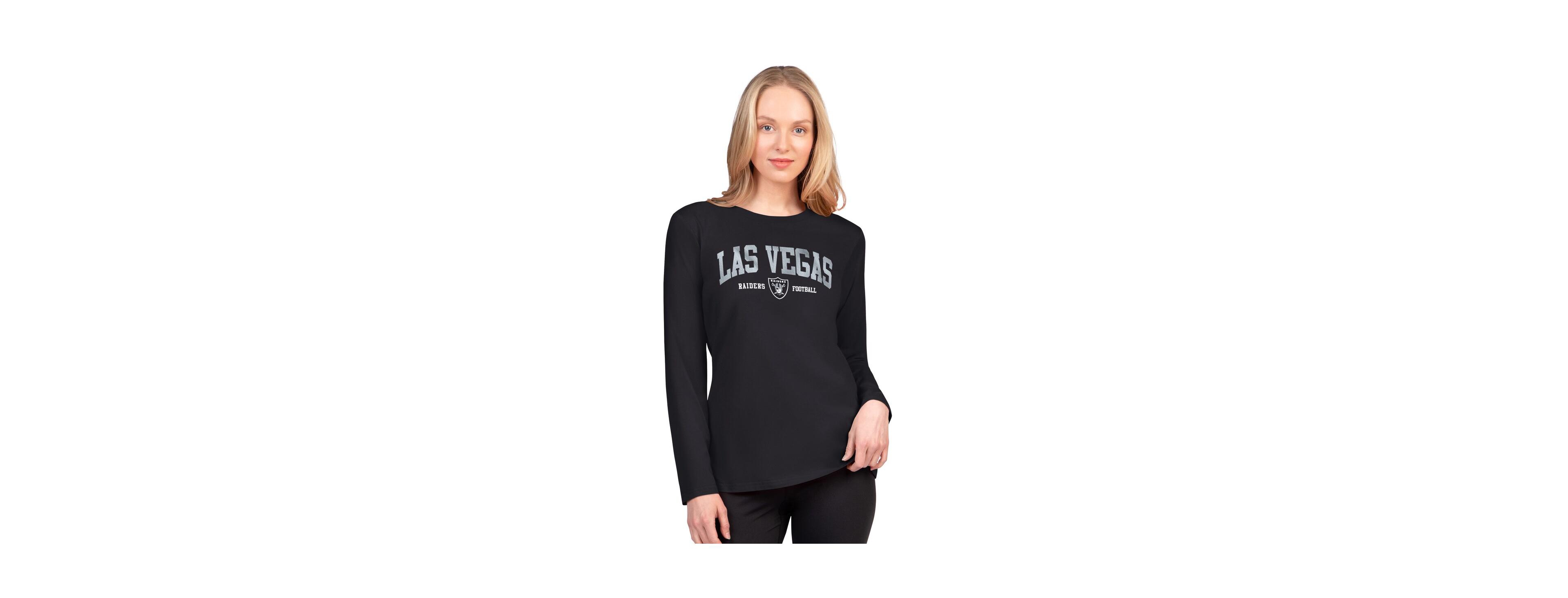 G-iii 4Her by Carl Banks Women's Black Las Vegas Raiders Best Play Long Sleeve T-Shirt