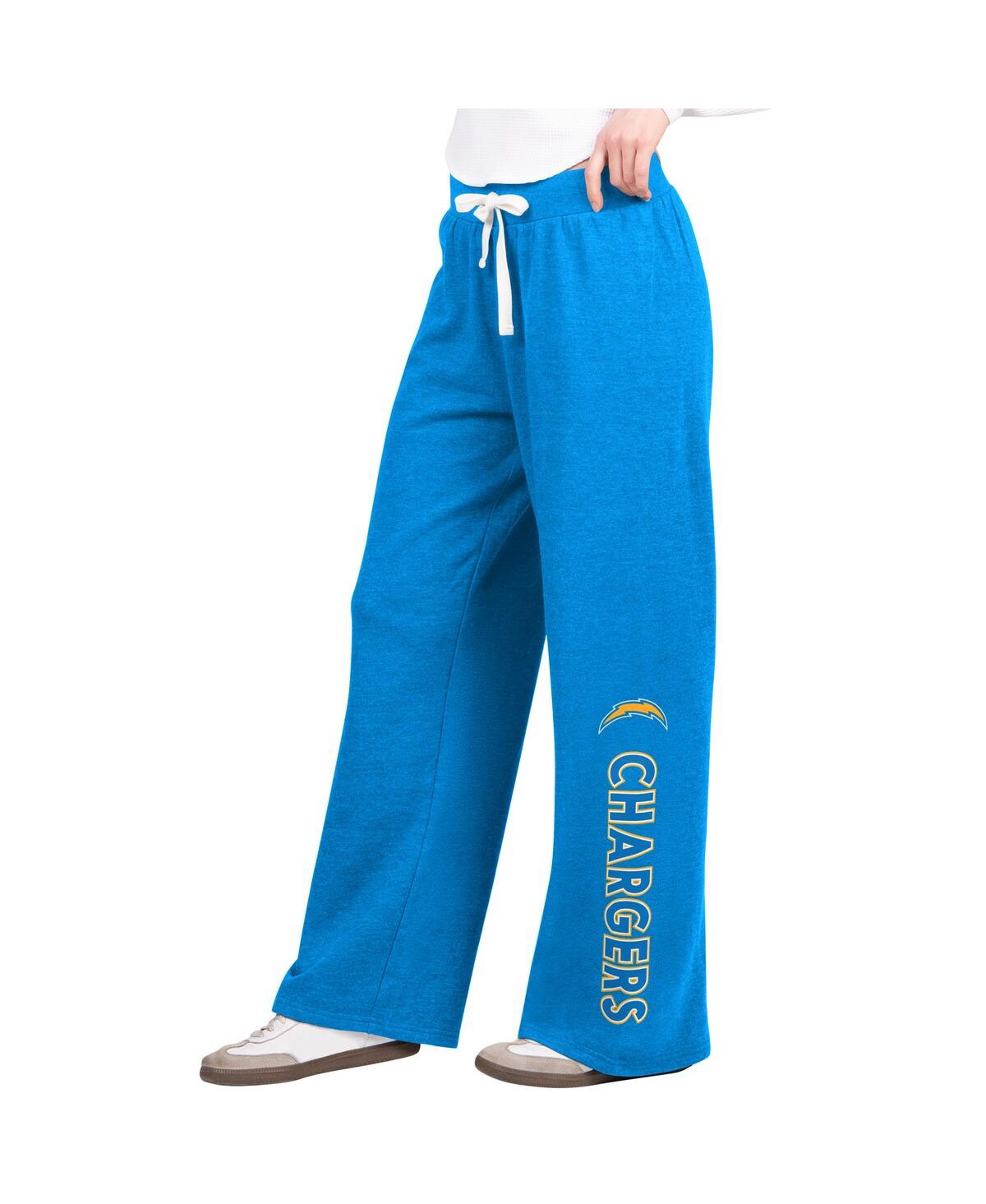 G-iii 4her By Carl Banks Women's Powder Blue Los Angeles Chargers Field Wide Leg Sweatpants