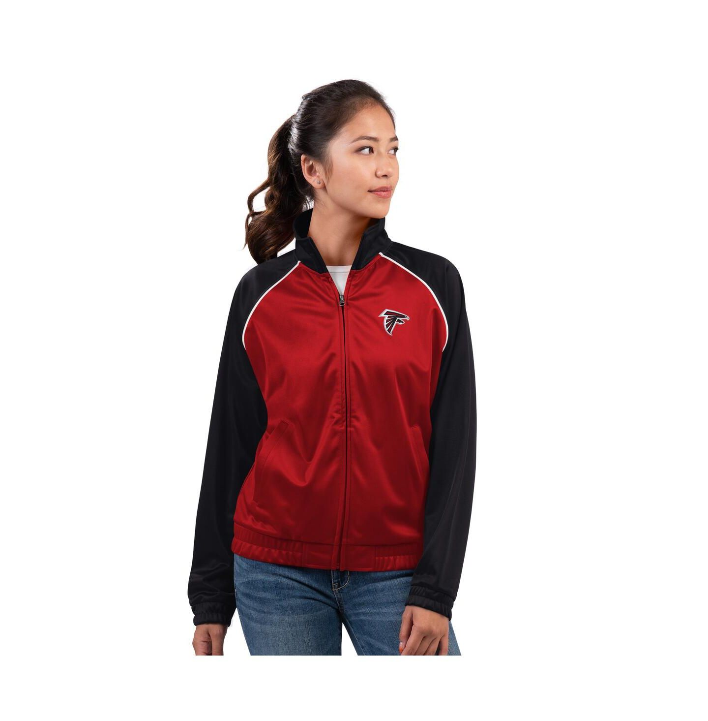 Женская куртка G-III 4Her by Carl Banks Red Atlanta Falcons Replay Full-Zip Track Jacket — фото 1
