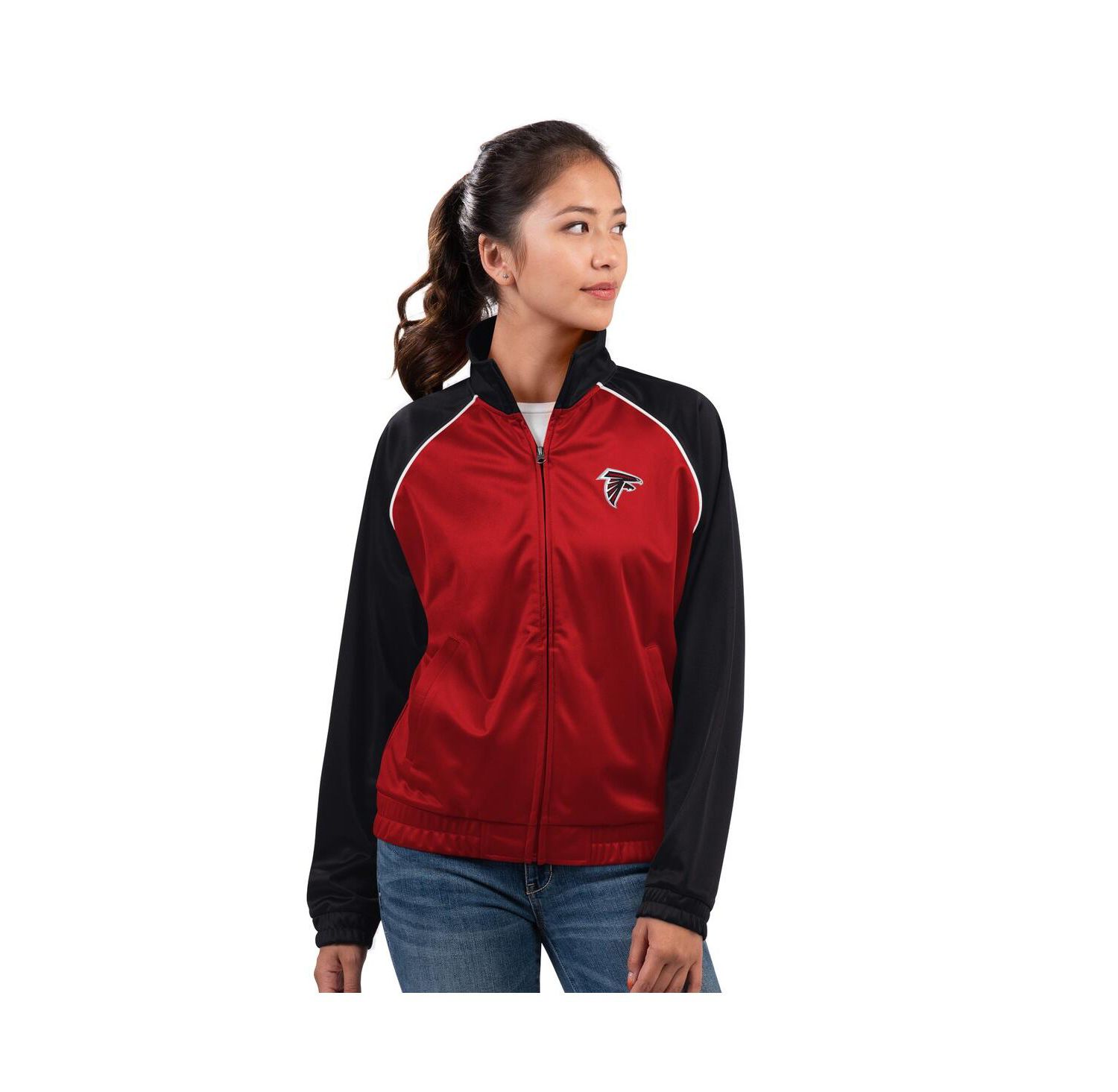 Women's Red Atlanta Falcons Replay Full-Zip Track Jacket