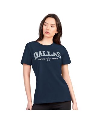 G-III 4Her by Carl Banks - Women's Navy Dallas Cowboys Super-Slim Lightweight Winning Crew T-Shirt