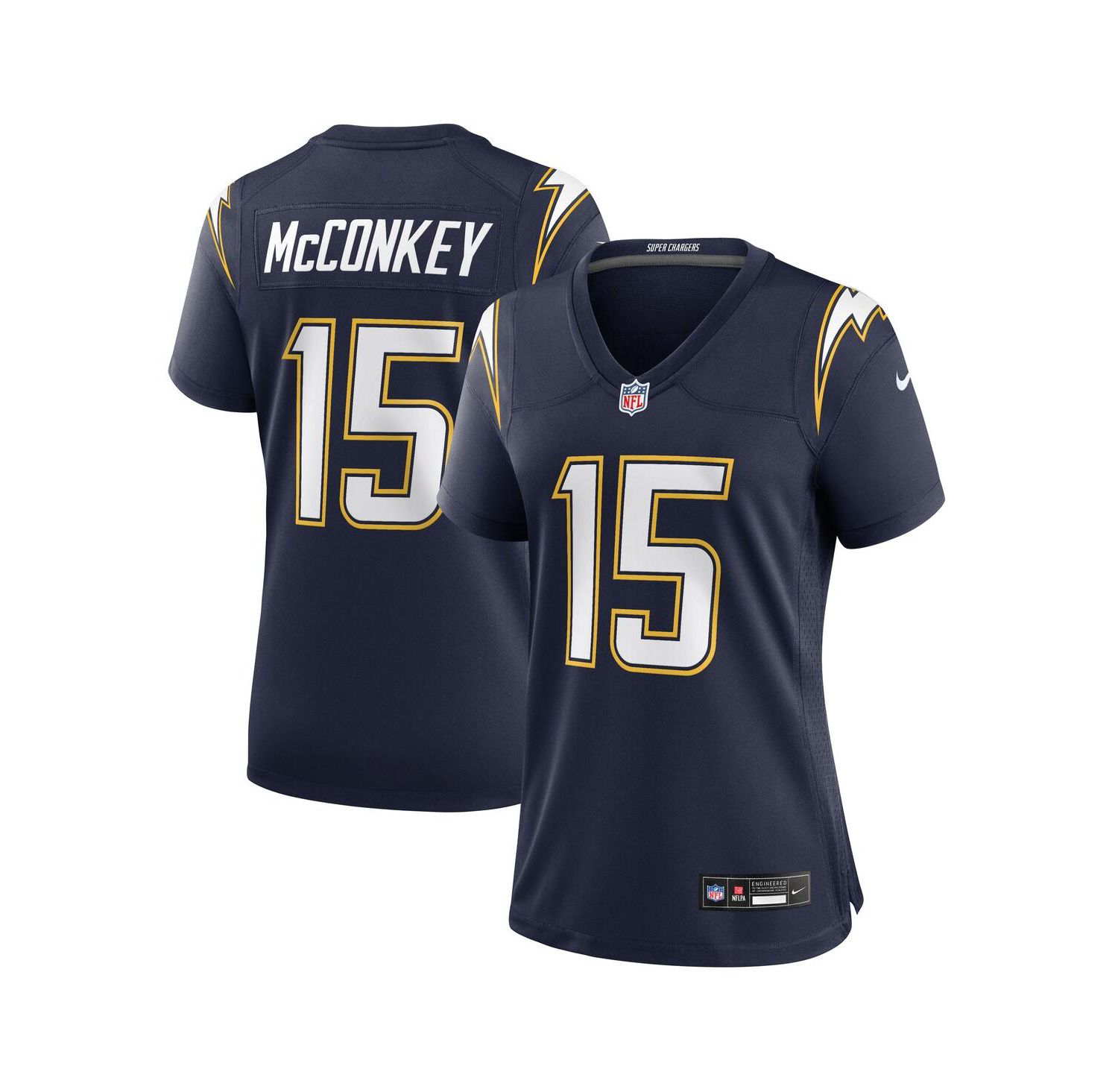 Women's Ladd McConkey Navy Los Angeles Chargers Alternate Super Chargers Game Jersey