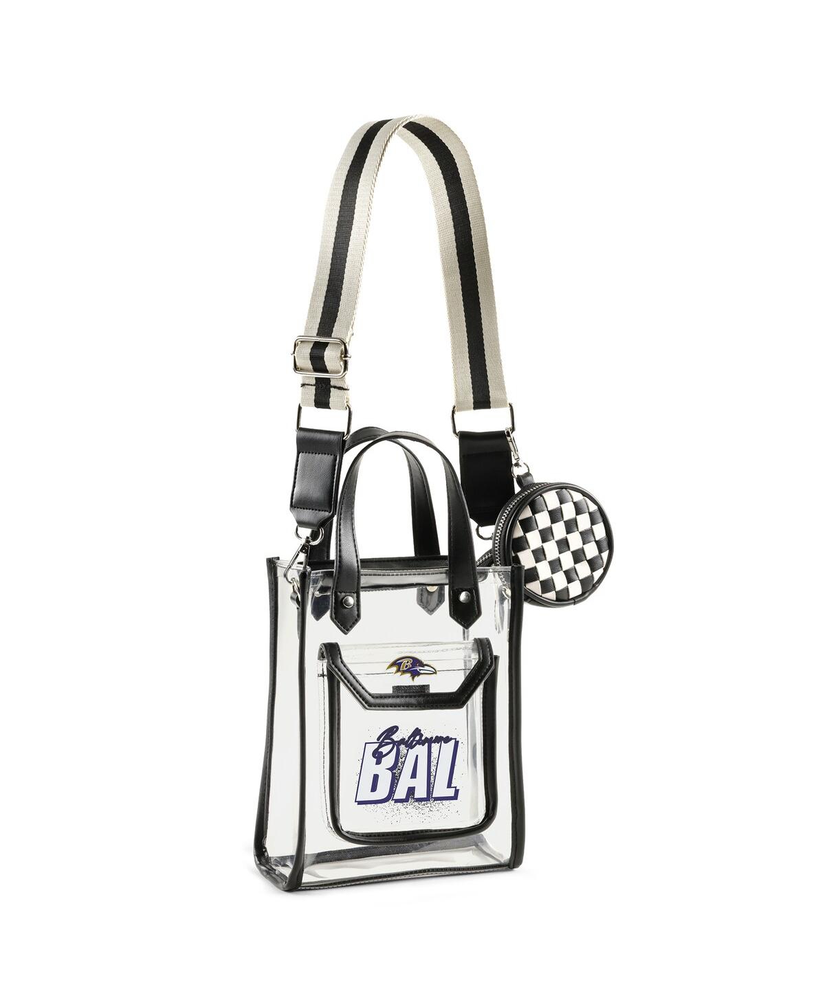 Wear By Erin Andrews Baltimore Ravens Clear Stadium Crossbody Purse With Coin Pouch In Transparent