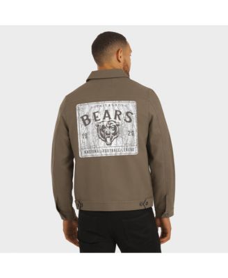 Men's Tan Chicago Bears Trucker Full-Button Jacket