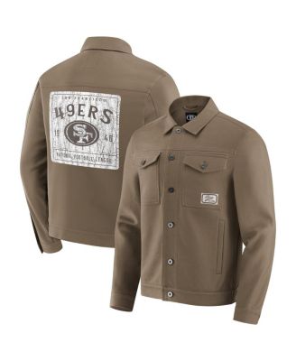 Fanatics - Men'sTan San Francisco 49ers Trucker Full-Button Jacket
