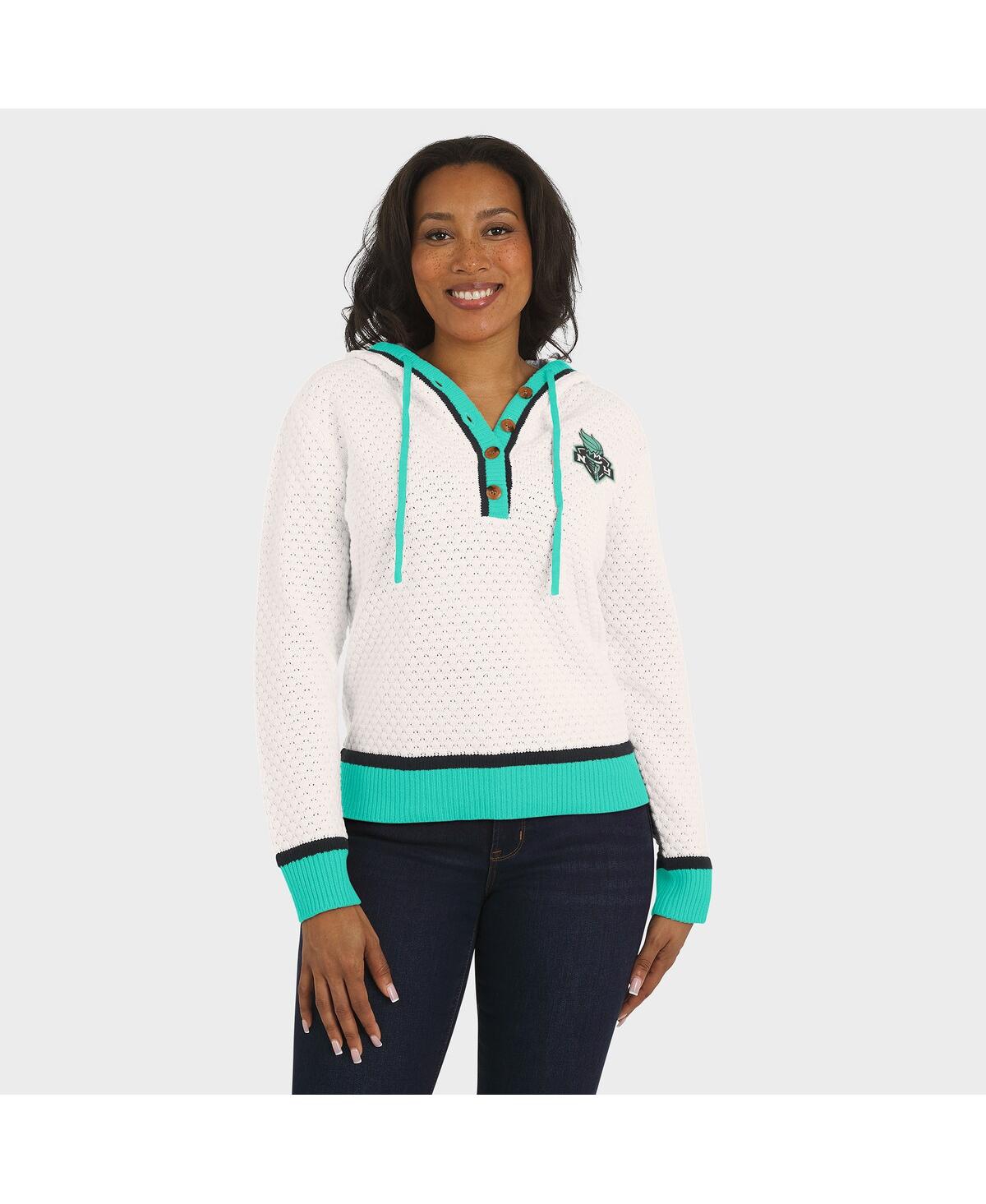 Wear By Erin Andrews Women'scream New York Liberty Hooded Sweater In Multi