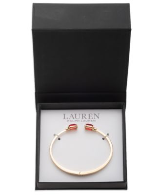 Lauren Ralph Lauren Crystal Stone Cuff Bracelet - Red Cherry 34$