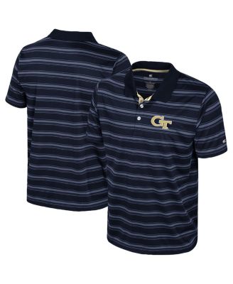 Colosseum - Men's Navy Georgia Tech Yellow Jackets Milk Steak Polo