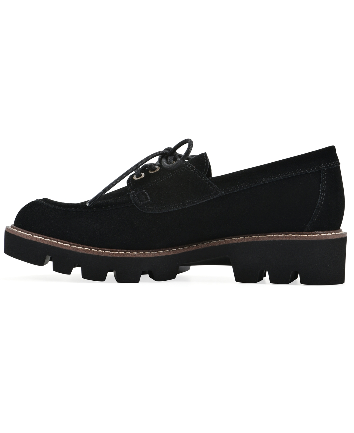 White Mountain Women's Gino Lug Sole Loafers In Black