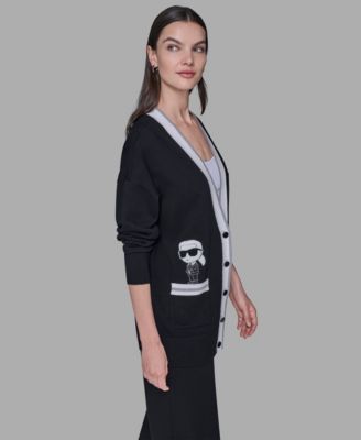 Women's Patch Detail Cardigan Sweater