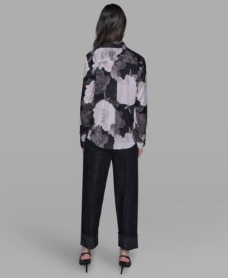 Women's Floral Print Long Sleeve Top