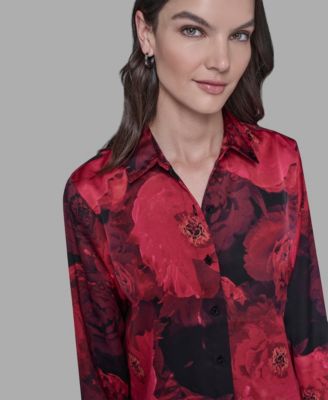 Women's Floral Print Long Sleeve Top