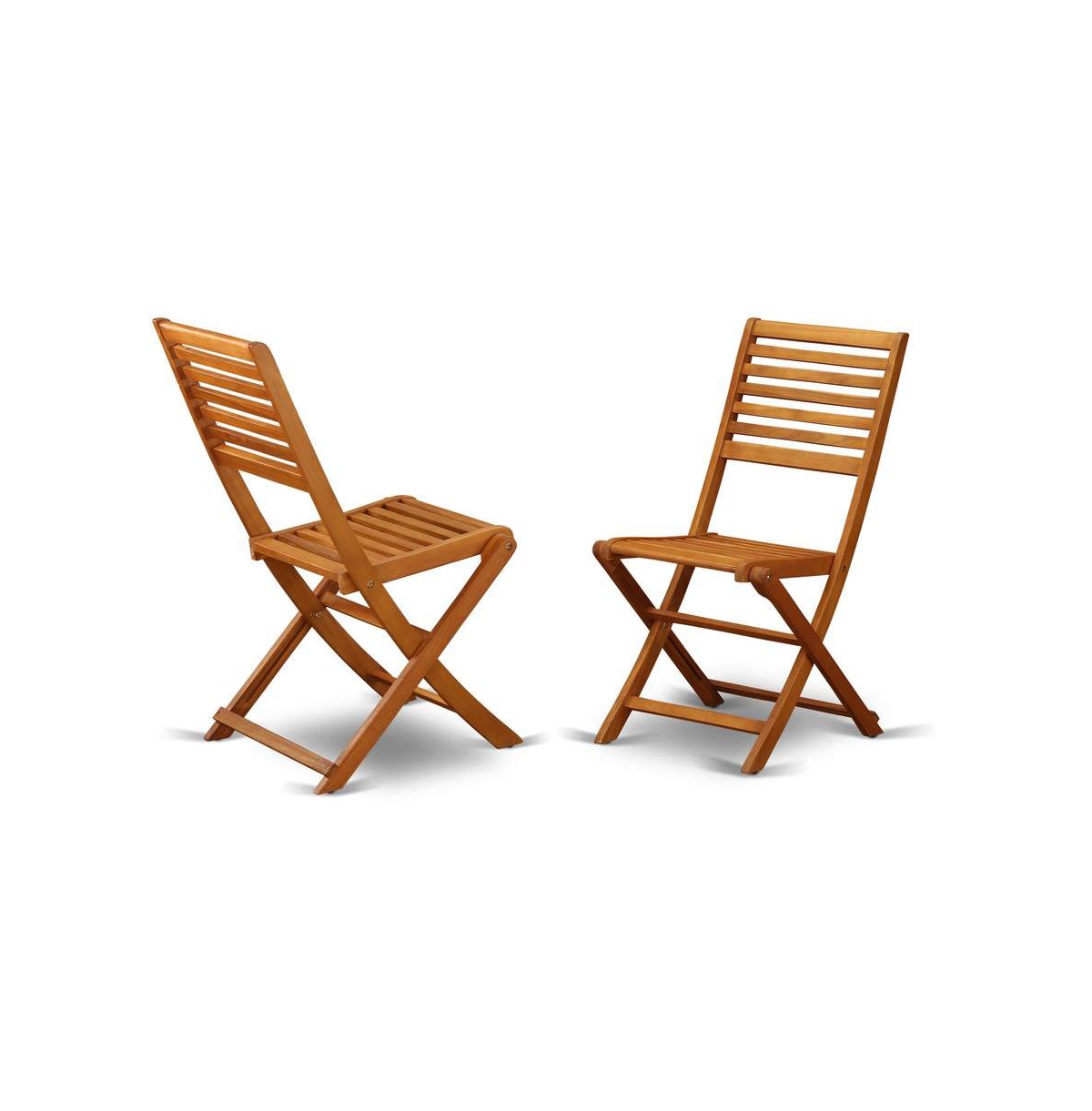East West Furniture Wooden Patio Set Natural Oil
