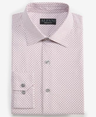Men's Regular-Fit 4-Way Stretch Micro-Dot Dress Shirt, Created for Macy's