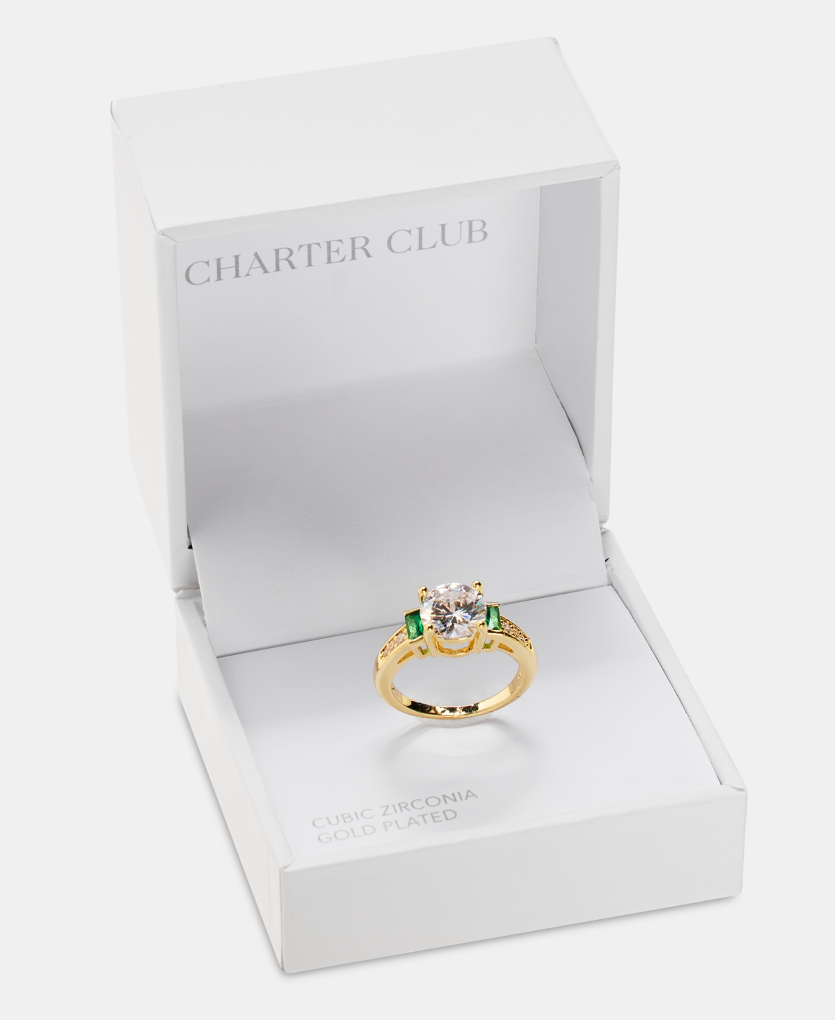 Charter Club Cubic Zirconia & Color Crystal Ring, Macy's Exclusive In Gold